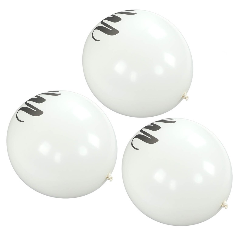 6 Pcs Balloons 36in MR MRS Letters Printed White Giant