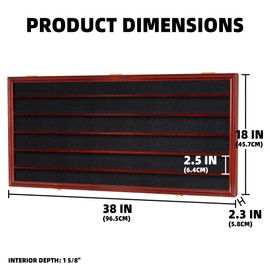 HO Scale Model Train Display Case Rack Wall Cabinet Wall Shelves Compatible with Hot Wheels 1:64 ad 1:43 Scale Toy Cars w/98% UV Protection- Lockable (Mahogany Finish)