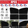 Wowpartspro 4Pcs Magnetic Car Side Window Screen Sun Shade Cover