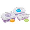 Skater SLUS3AG-A Sanrio Antibacterial Seal Container, Storage Container, Chromi, Flower