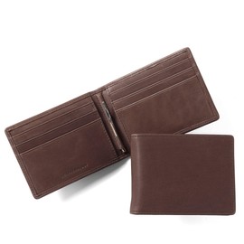 Leatherology Premium Mahogany Men's Slim Bifold Wallet with Money Clip, RFID Available, Full Grain Leather