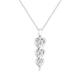 kissdove Sterling Silver Heart Necklace for Mothers Day Classic Necklaces for Women Hypoallergenic Jewelry for Mom Available in White