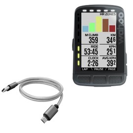 BoxWave Cable Compatible with Wahoo ELEMNT ROAM V1 (2019) - Micro USB DuraCable, Braided Micro USB Charging Cable - Space Grey