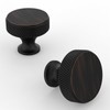 Asidrama 10 Pack Oil Rubbed Bronze Kitchen Cabinet Knobs Knurled