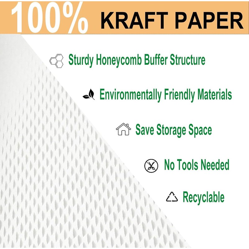 Honeycomb Packing Paper, 15" x 230' Packing Paper Substitute Alternative