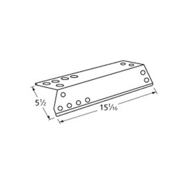 Music City Metals 96781 Stainless Steel Heat Plate Replacement for Select Gas Grill Models by Grill Master, Kenmore and Others