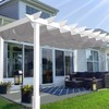 Patio 3'W x 12'L Waterproof Pergola Shade Cover Retractable Canopy