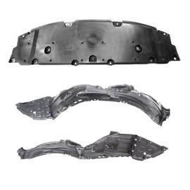 Parts N Go Fender Liner & Lower Engine Under Cover Set w/Clips for 2016-2018 Prius Front Driver & Passenger Side Left Right TO1228213 TO1248207 TO1249207 5142047030 5387647110 5387547070