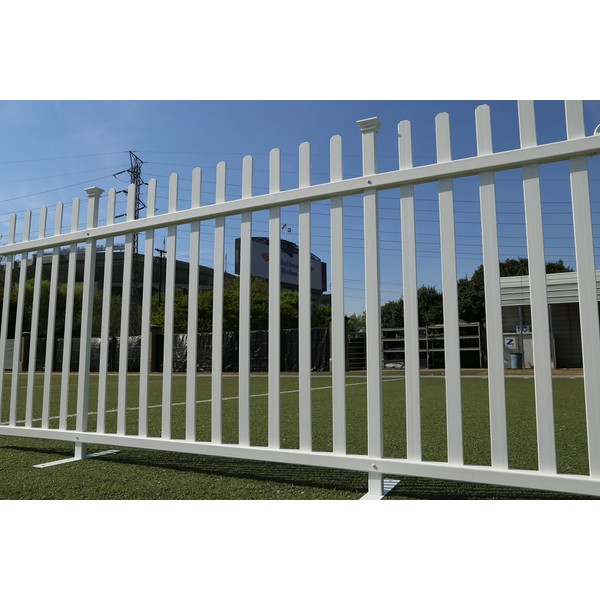 Zippity Outdoor Products ZP19026 Lightweight Portable Vinyl Picket Fence Kit w/Metal Base(42" H x 92" W), White
