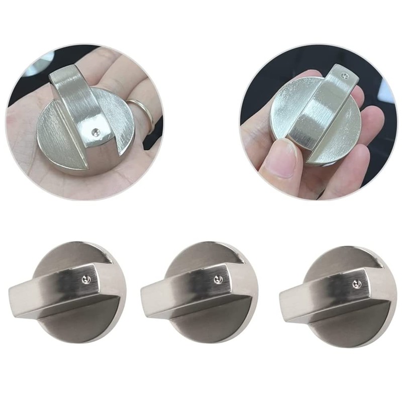 LBB＆ZQQ 4Pcs Universal Gas Stove Knobs - 8mm Metal Hob
