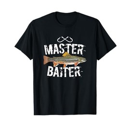Master Baiter Brook Trout Funny Fishing Gifts Men Women T-Shirt