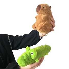 Capybara Plush Toy Ride Crocodile Kapibara Pillow Stuffed Capybara Animal Doll Super Soft Stuffed Toy Capybara Gift Kapibara Doll Plush Toys Pillow Puffer Fish Pendant Rag Doll Birthday Gift 25cm