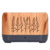Humidifier 200ml Aroma Diffuser Wood Grain Flame Pattern Light Low