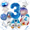 Space 3rd Birthday Decorations for Boys - 11PCS Set With