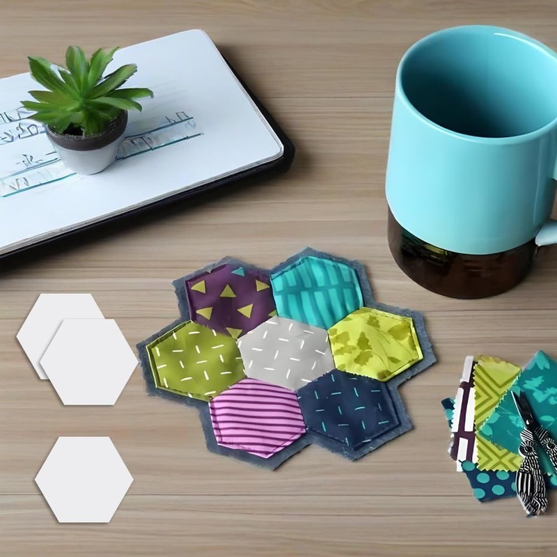 400 PCS Hexagon English Paper Piecing Quilting Templates, 26 mm
