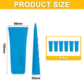 QUARKZMAN Plastic Felling Wedge Pack of 6 ABS Plastic Forestry Wedge 152 mm Splitting Wedge for Wood Plastic Wedges Felling Wedge for Impact Wrench Felling Wedges Tree Wedges Wood Wedges Forest