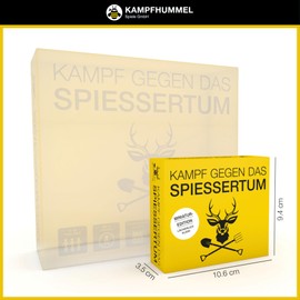 KAMPFHUMMEL Fight against the Spiessertum - Miniature Edition | A Ridiculously Small Party Game for 3-10 Slugs without Shame Feeling from 16 Years