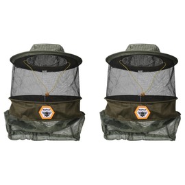 Bee Proof BP105 Beekeeping Veil Hat for Beekeepers (Green, 2-Pack)
