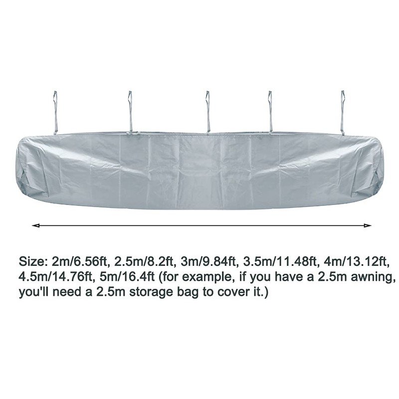 Kisbeibi Patio Awning Canopy Shelter Protective Waterproof Winter Storage Cover(size:2.5m)