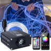 AZIMOM 50pcs 6.5ft Side Glow Fiber Optic Sensory Light for