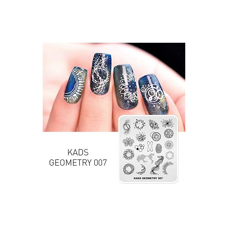 KADS Nail Stamping Plate Geometry Template Image Design Plates for