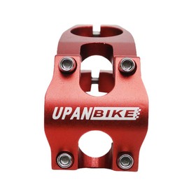 UPANBIKE 31.8mm Bike Stem Aluminum Alloy 50mm Length Bicycle Handlebar stem for Mountain Bike Road Bike Fixed Gear Bike(Red)
