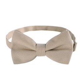 Classic Pre-Tied Bow Tie for Children & Adults Solid Color Adjustable Bowtie Gabardine Material(Khaki)