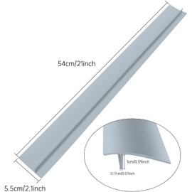MSDADA Gap Cover Stove Gap Protective Cover, Pack of 2 Sealed Guard for Hob, Oven, Washing Machine & Dryer, Heat Resistant and Easy to Clean (21 Inches, Grey)