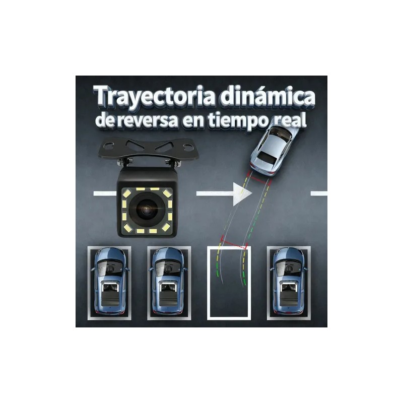 Cámara De Respaldo Impermeable Hd 12led Nocturna Conexion