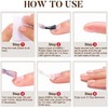 Press On Nails Medium Square Fake Nails - Red Glitter