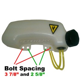 ScooterX Gas Fuel Tank T1 - Fits Many Gas and Electric Scooters, Go Karts, Pocket Bikes and More [2310]