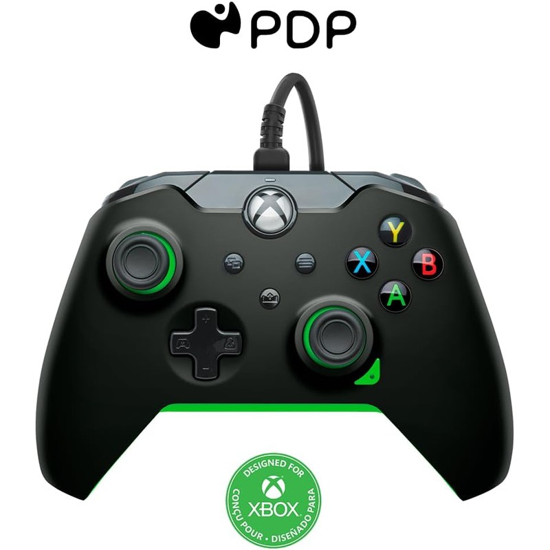 PDP Wired Controller Neon White for Xbox Series X S,