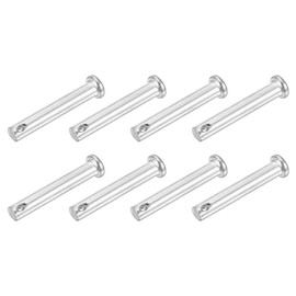 sourcing map 8Pcs 1/4"x1-1/2" Single Hole Clevis Pins, Carbon Steel Flat Head Single Hole Clevis Pins for Mechanics Repair, Furniture Installation, Industrial Equipment, DIY (Blue White)
