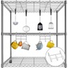 NYGHMY 6-Pack Wire Shelving Hooks - 3-Hook Hanging Organizer Attachments,
