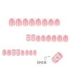 Uñas postizas cortas cuadradas de acrílico blanco con diseños florales,
