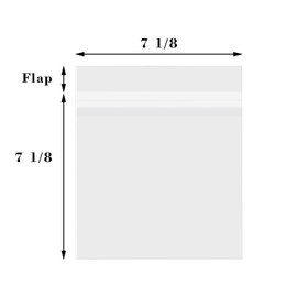 Golden State Art, Pack of 100 7"x7" Crystal Clear Resealable Plastic Stoarge Sleeves, Self Sealing Cello/Cellophane Bags for Packaging Prints & Photos, Candle, Soap