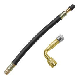 ZIMISI Car Tire Valve Extension, 8.26 Inch Flexible Schrader Valve Stem Tool with 90 Degree Tire Valve Extender Adaptor, Schrader Valve Adapter for Car RV Bike Motorcycle Truck Scooter (90 Degree)