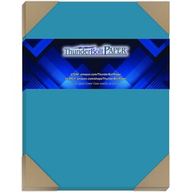 50 Bright Aqua Blue Cardstock 65lb Cover Paper - 9 X 12 Inches Frame and Sketch Pad Size - 65 lb/Pound Light Weight Cardstock - Quality Smooth Paper Surface
