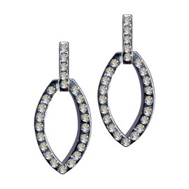 Silver Earrings White Classic Beautiful Sterling 925 Silver Zirconia Crystals Rhinestone Love Faith Hope Emotion Symbol Motif Style Object White Extravagant New Good Fashion Clear Beautiful