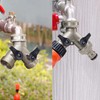 2-Way Brass Tap, Garden Hose Diverter with Separate Switch and