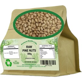Natural Health 4 Life Raw Nuts Pine Nuts 300 grams in Kraft Pouch (1 Pouch)