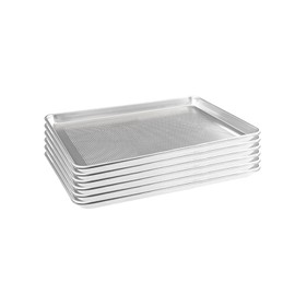 HARDURA Aluminum Perforated Baking Sheet Pan 18”L X 13”W X 1”H Cookie Sheet, 6Packs, For Oven in Bakery & Restaurant, Kitchen