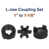 uxcell 1" to 1-1/8" L090 Flexible 3-Piece L-Jaw Coupling Coupler