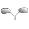 TDR Chrome 10mm Rear View Side Mirrors for Triumph Bonneville