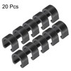 sourcing map 20pcs Bicycle Cable Clamps C-Clips Housing Hose Guide