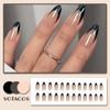 VOTACOS French Tip Press on Nails Medium Almond Fake Nails