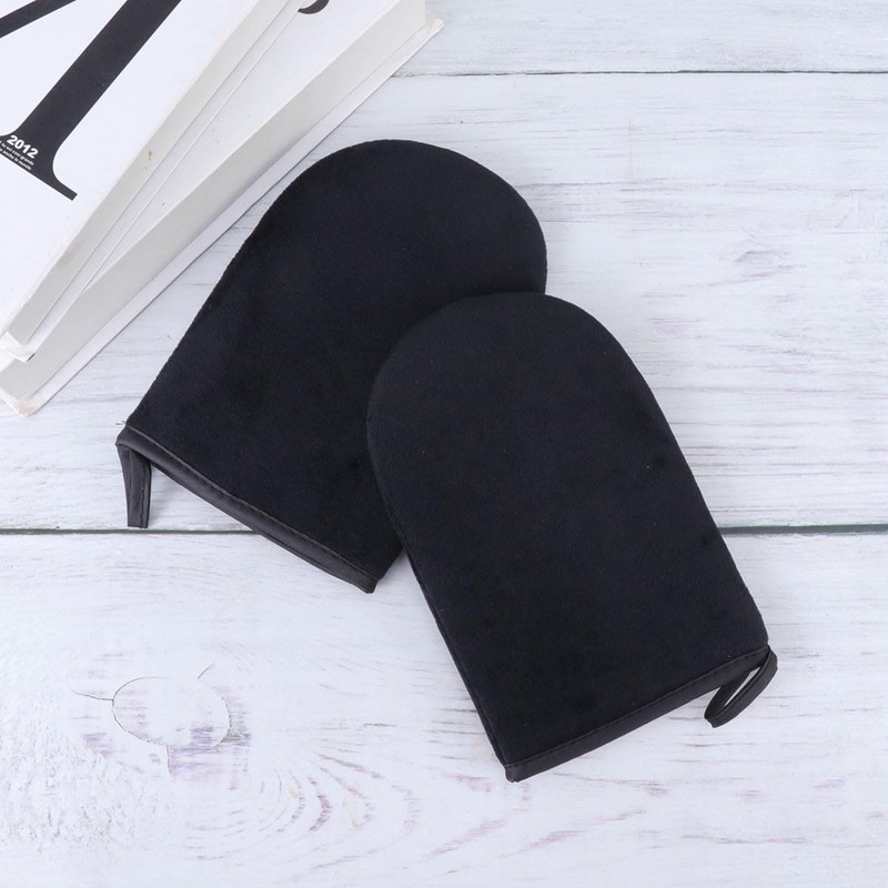 Guantes Autobronceadores Negros 2 Piezas Aplicador de Crema Autobronceadora para