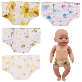 Pack of 4 Doll Nappies, Doll Accessories Nappy, Doll Nappies, Cloth Nappies Doll, Reusable Changing Bag, Mini Baby Nappies, Doll Nappies for Baby Dolls, for 18 Inch Baby Doll Changing Bag