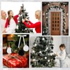 64 Pcs Christmas Ornament Plush Sequins Balls Bows, Black,White
