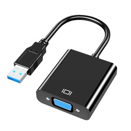 Azuxreza USB to VGA Adapters,USB 3.0/2.0 to VGA Adapter Multi-Display Video Converter- PC Laptop Windows XP 7/8/8.1/10,Desktop, Laptop, PC, Monitor, Projector, HDTV